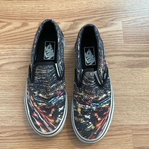 Vans Slip Ons City lights pattern